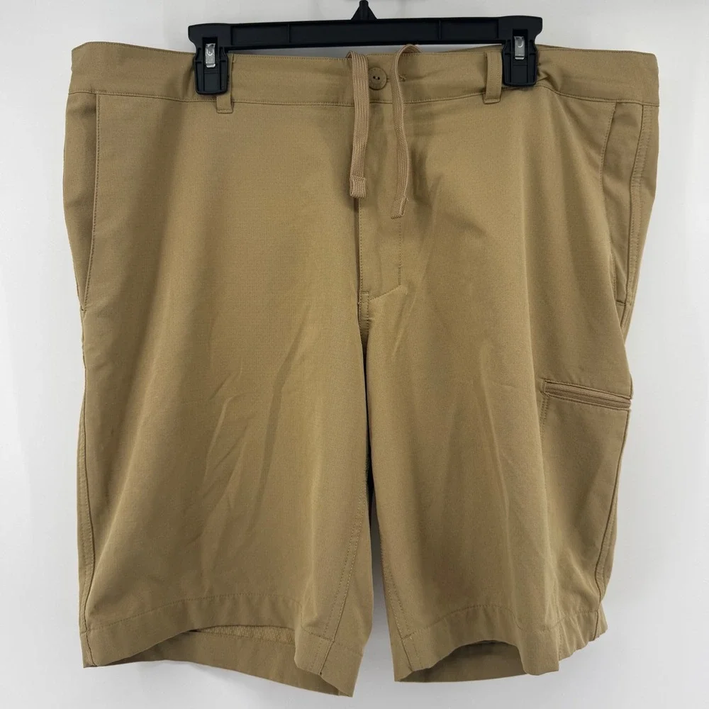 The North Face Mens 38 FlashDry Hiking Shorts Khaki Tan Stretch Cargo Outdoor